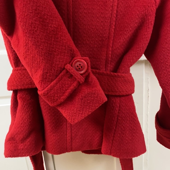 Red Waist Length Peacoat - LIKE NEW - Picture 8 of 8